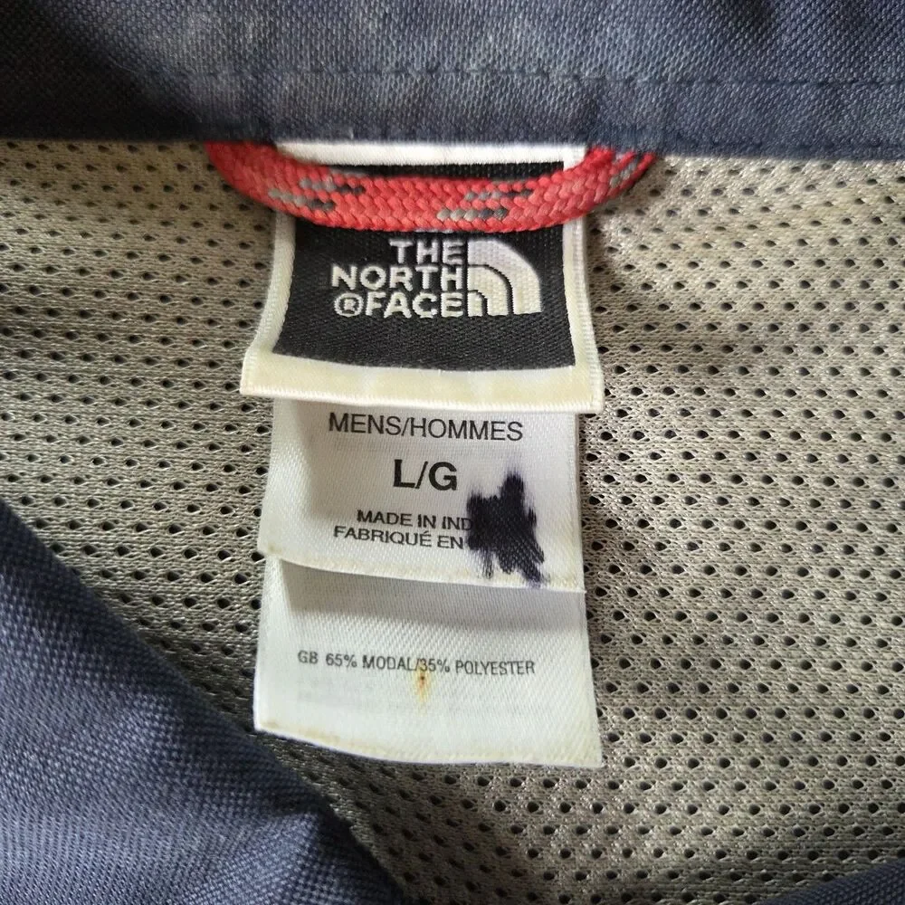 The North Face Shirt Men's Large Blue Roll Tab Modal Blend Button Down